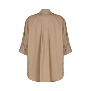 PAROSH Women's Oversized Poplin Shirt Women Beige T-Shirts & Tops